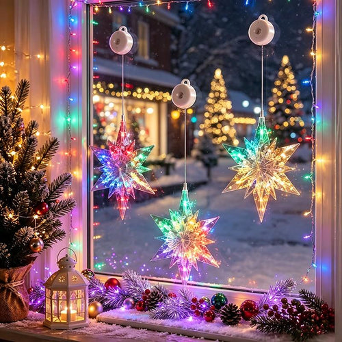 🎄✨ DIY Christmas Suction Window Lights – No drill, battery & reusable ✨