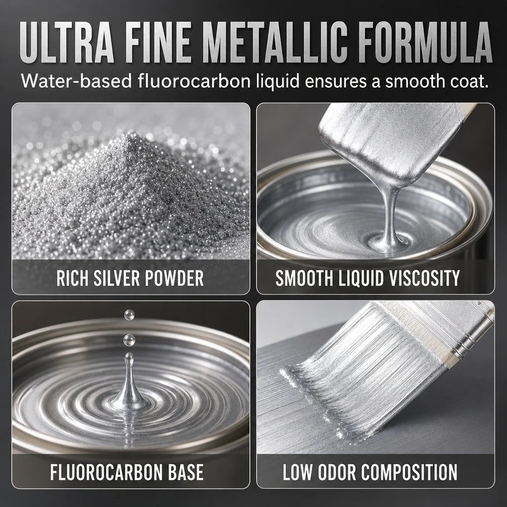 Water Based Metallic Silver Outdoor Anti Rust for Metal Renovation 100g