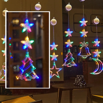 ❄️ DIY Christmas Snowflake Suction Cup LED Lights ✨ | Battery Operated, Warm & Multi-Colour, Window Suction Lights, Christmas Home & Party Decor