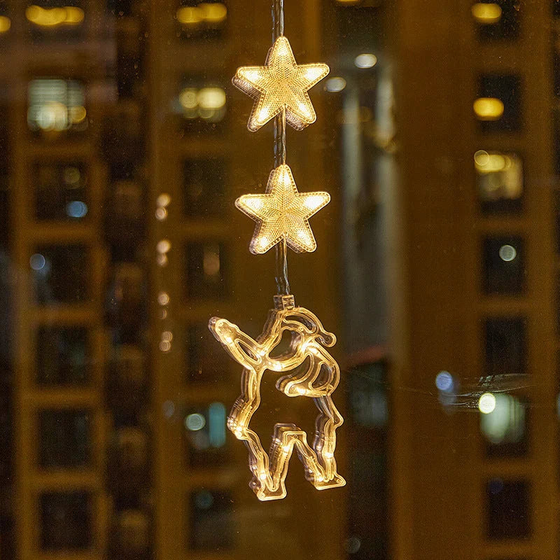 ❄️ DIY Christmas Snowflake Suction Cup LED Lights ✨ | Battery Operated, Warm & Multi-Colour, Window Suction Lights, Christmas Home & Party Decor
