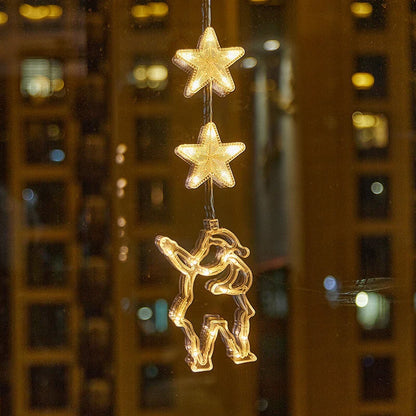 ❄️ DIY Christmas Snowflake Suction Cup LED Lights ✨ | Battery Operated, Warm & Multi-Colour, Window Suction Lights, Christmas Home & Party Decor