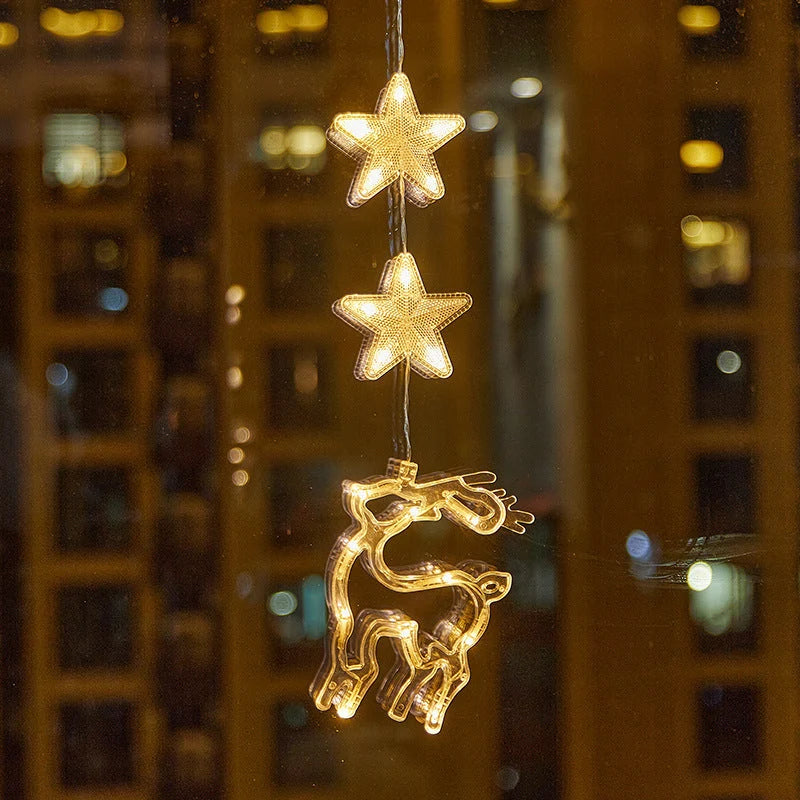 ❄️ DIY Christmas Snowflake Suction Cup LED Lights ✨ | Battery Operated, Warm & Multi-Colour, Window Suction Lights, Christmas Home & Party Decor