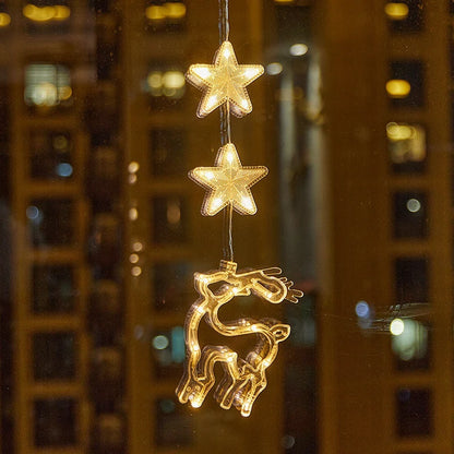❄️ DIY Christmas Snowflake Suction Cup LED Lights ✨ | Battery Operated, Warm & Multi-Colour, Window Suction Lights, Christmas Home & Party Decor