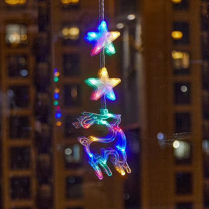 ❄️ DIY Christmas Snowflake Suction Cup LED Lights ✨ | Battery Operated, Warm & Multi-Colour, Window Suction Lights, Christmas Home & Party Decor