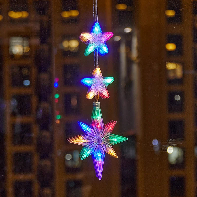 ❄️ DIY Christmas Snowflake Suction Cup LED Lights ✨ | Battery Operated, Warm & Multi-Colour, Window Suction Lights, Christmas Home & Party Decor