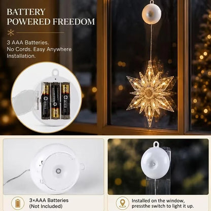 🎄✨ DIY Christmas Suction Window Lights – No drill, battery & reusable ✨
