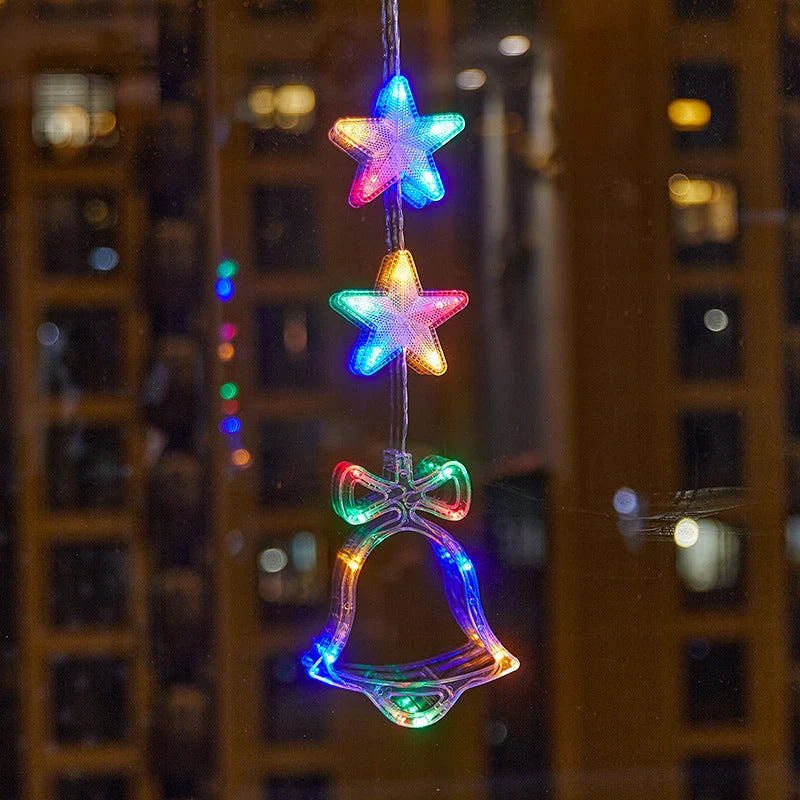 ❄️ DIY Christmas Snowflake Suction Cup LED Lights ✨ | Battery Operated, Warm & Multi-Colour, Window Suction Lights, Christmas Home & Party Decor