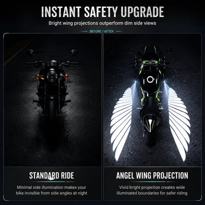 🔥Motorcycle LED Angel Wings Ground Projection Lights