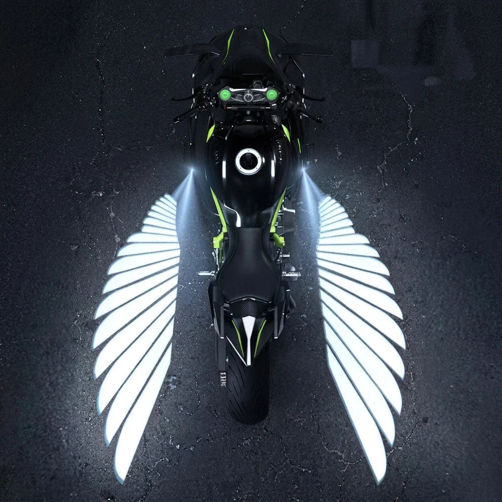 🔥Motorcycle LED Angel Wings Ground Projection Lights