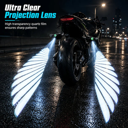 🔥Motorcycle LED Angel Wings Ground Projection Lights