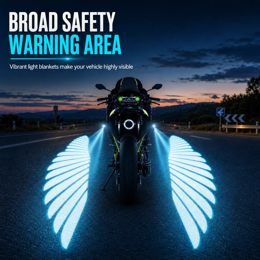 🔥Motorcycle LED Angel Wings Ground Projection Lights