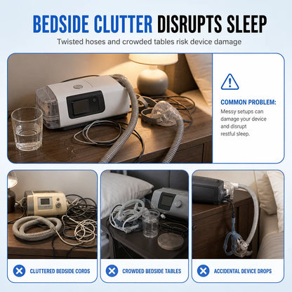 🔥50% OFF!!📢🩺 Wall-Mounted CPAP Hose Holder & Mask Organiser – Keep Tubing Tidy & Within Reach, Compatible With Many CPAP Setups ✨