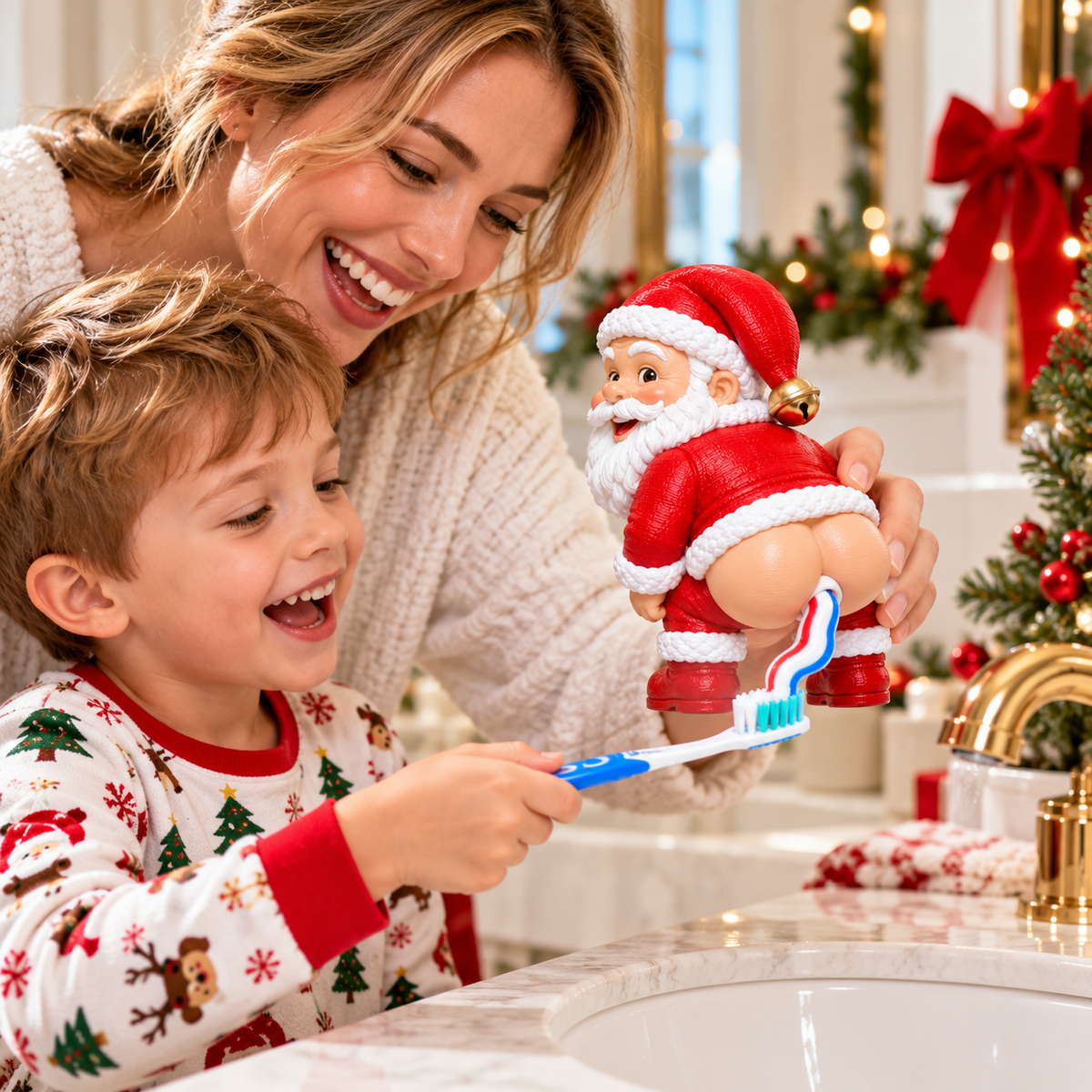 ⏳LAST DAY SALE 49% OFF🎅 Funny Santa Toothpaste Dispenser – Cheeky Christmas Gag Gift