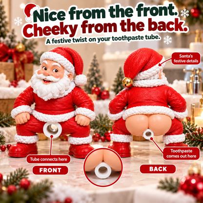 ⏳LAST DAY SALE 49% OFF🎅 Funny Santa Toothpaste Dispenser – Cheeky Christmas Gag Gift