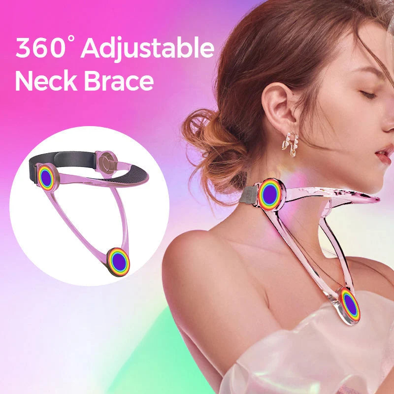 360° Adjustable Neck Brace, Neck Support Collar, Breathable, Lightweight🔥