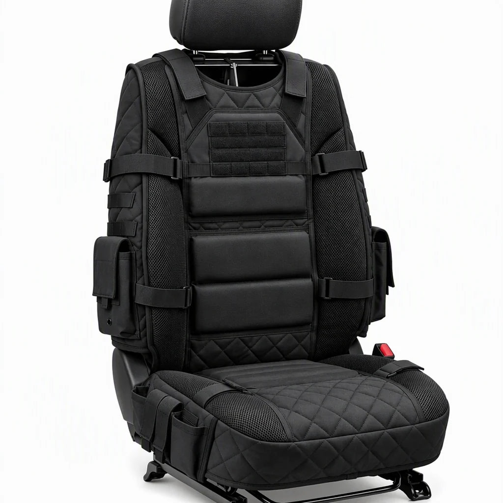 💥 50% Off Limited Time 🚙 Tactical Truck Seat Cover – Durable Design with Storage, Protection & All-Day Comfort ✨