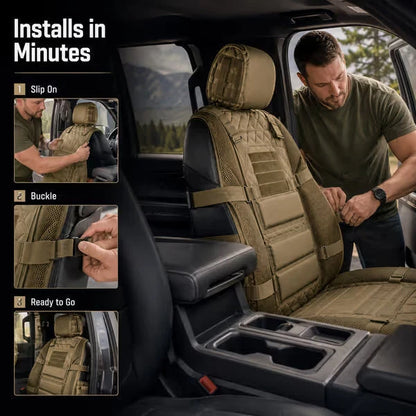 💥 50% Off Limited Time 🚙 Tactical Truck Seat Cover – Durable Design with Storage, Protection & All-Day Comfort ✨