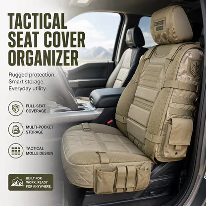 💥 50% Off Limited Time 🚙 Tactical Truck Seat Cover – Durable Design with Storage, Protection & All-Day Comfort ✨