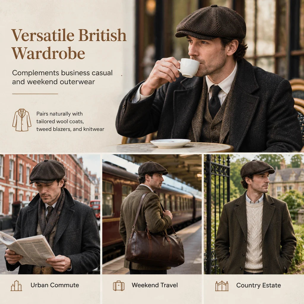 ✨Vintage British Style Newsboy Cap for Men and Women - Classic Casual Flat Cap Octagonal Beret Hat