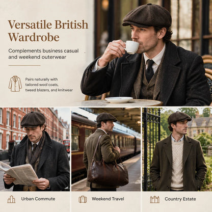 ✨Vintage British Style Newsboy Cap for Men and Women - Classic Casual Flat Cap Octagonal Beret Hat
