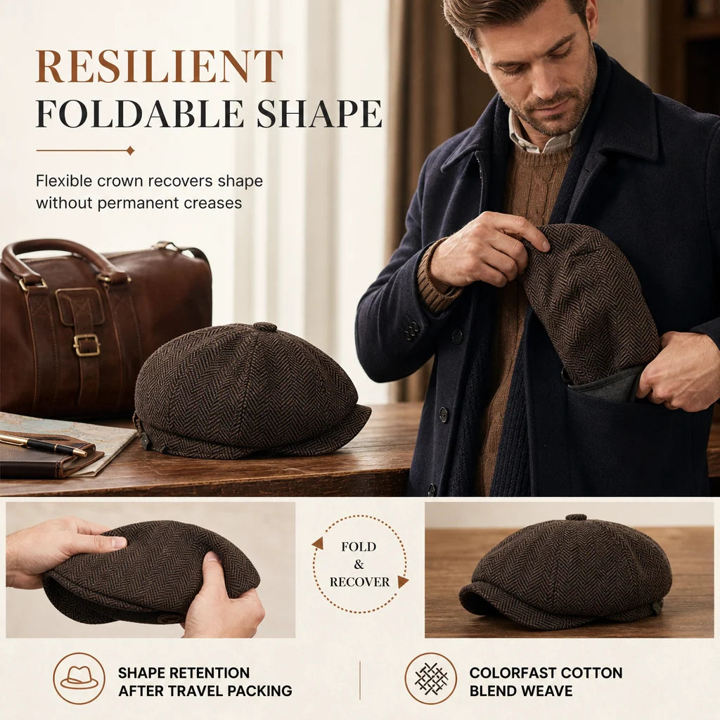 ✨Vintage British Style Newsboy Cap for Men and Women - Classic Casual Flat Cap Octagonal Beret Hat
