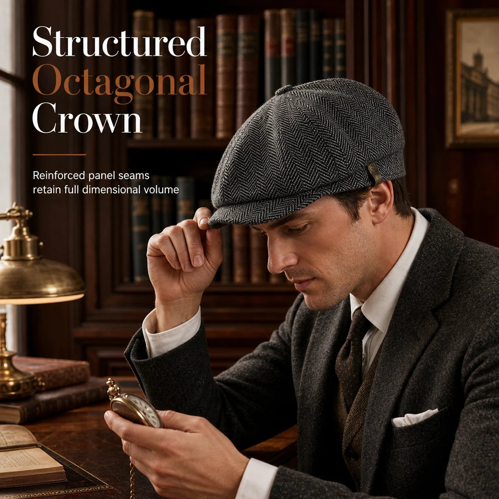 ✨Vintage British Style Newsboy Cap for Men and Women - Classic Casual Flat Cap Octagonal Beret Hat