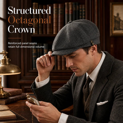 ✨Vintage British Style Newsboy Cap for Men and Women - Classic Casual Flat Cap Octagonal Beret Hat