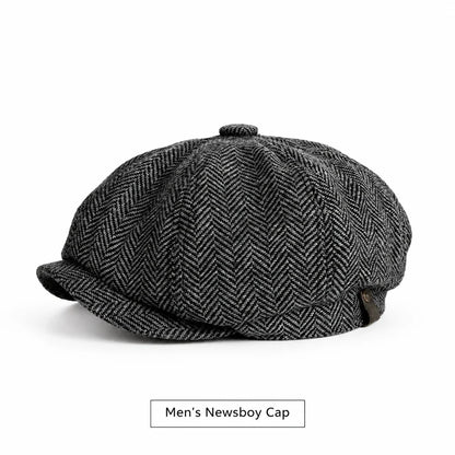 ✨Vintage British Style Newsboy Cap for Men and Women - Classic Casual Flat Cap Octagonal Beret Hat