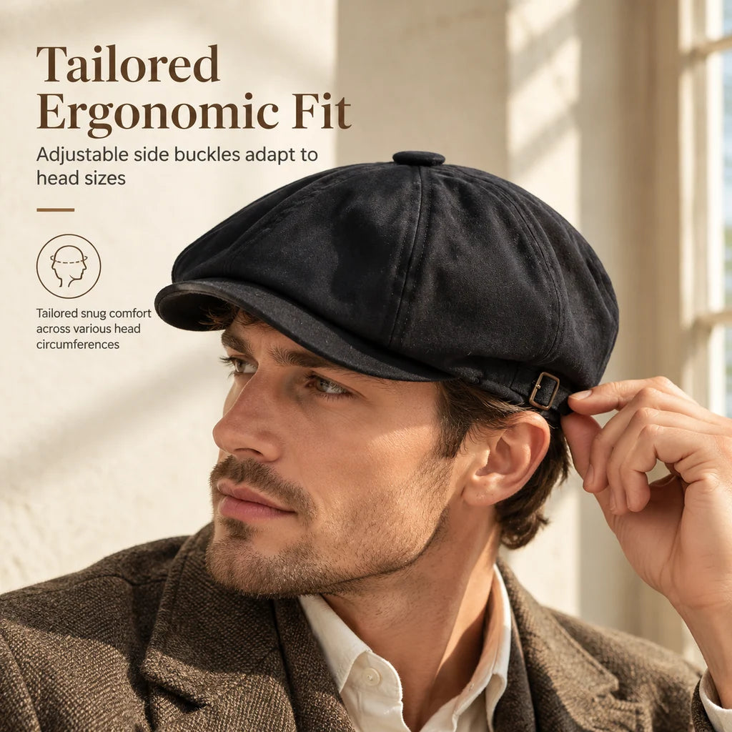 ✨Vintage British Style Newsboy Cap for Men and Women - Classic Casual Flat Cap Octagonal Beret Hat