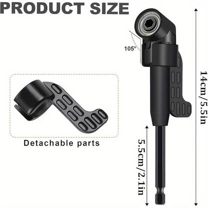 Dailyardtool® 6pcs Right-Angle Drill Bit Accessory Set - Easy to Install & Wide Compatibility