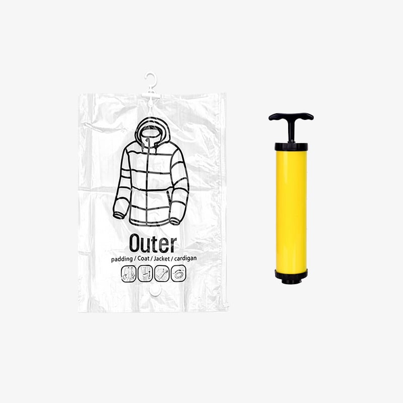 Hanging Vacuum Storage Bags – Save 75% Closet Space, No Folding Needed