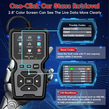 Dailyardtool® Advanced Diagnostic Tool Professional Engine Code Reader Reset Real-Time Data
