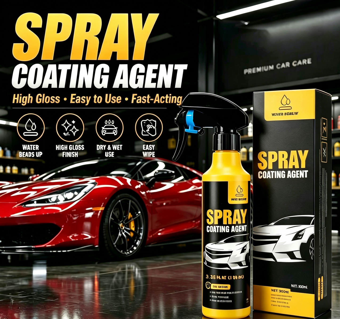 Hydrophobic Car Ceramic Spray for All Vehicles🚗