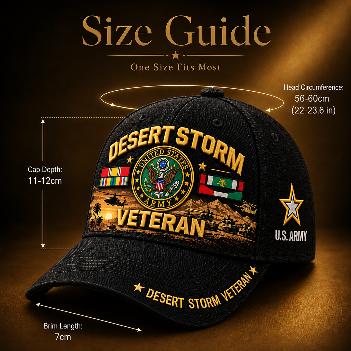 🏆Last Day Promo: 45% OFF! 🏜️Desert Storm Veteran Tribute Cap （1991–2026 -35TH ANNIVERSARY）