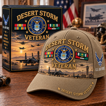 🏆Last Day Promo: 45% OFF! 🏜️Desert Storm Veteran Tribute Cap （1991–2026 -35TH ANNIVERSARY）