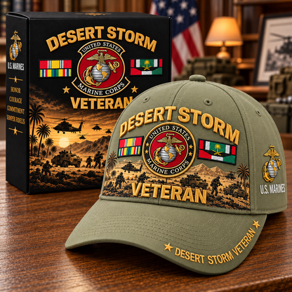 🏆Last Day Promo: 45% OFF! 🏜️Desert Storm Veteran Tribute Cap （1991–2026 -35TH ANNIVERSARY）