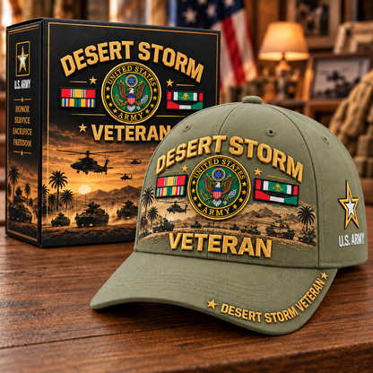 🏆Last Day Promo: 45% OFF! 🏜️Desert Storm Veteran Tribute Cap （1991–2026 -35TH ANNIVERSARY）