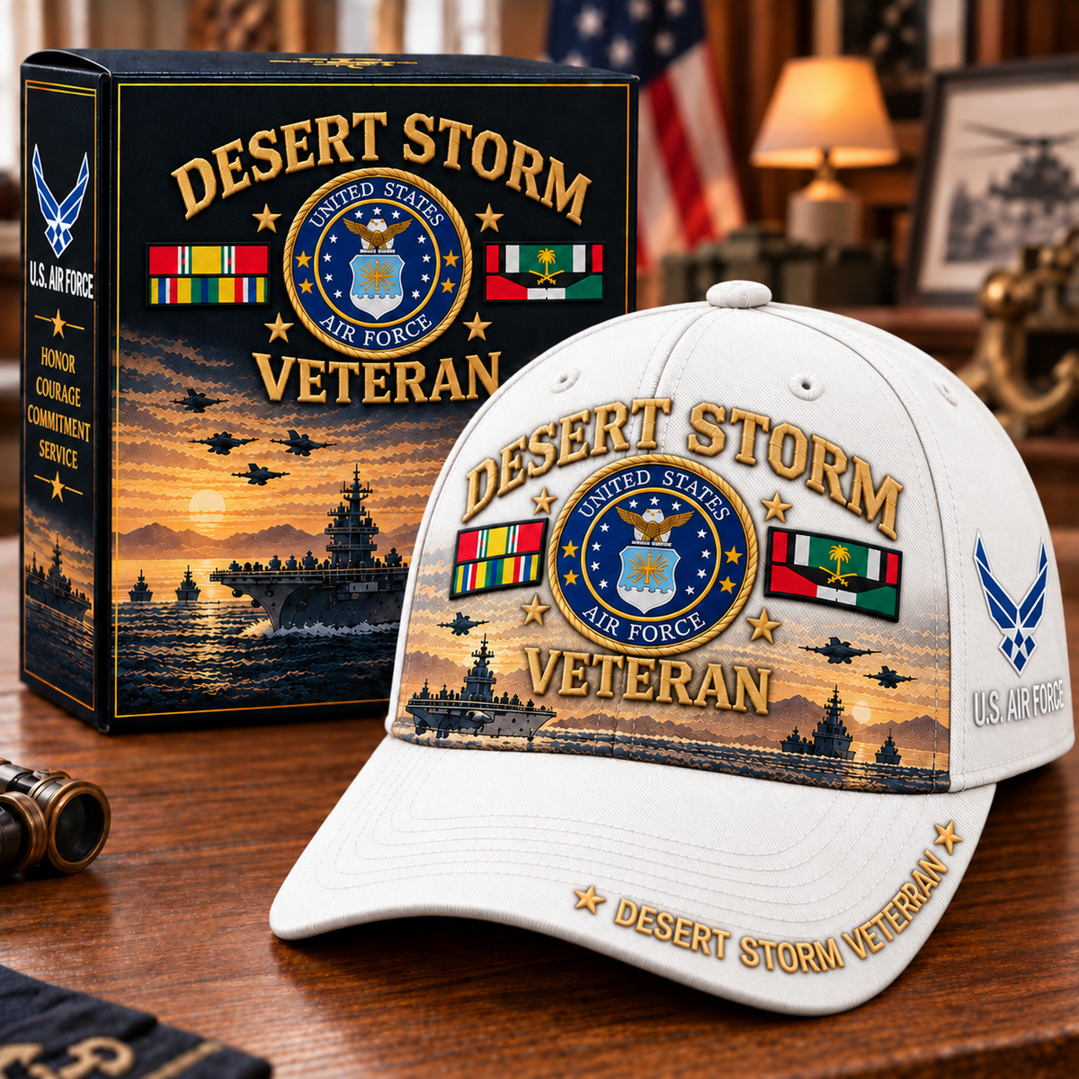 🏆Last Day Promo: 45% OFF! 🏜️Desert Storm Veteran Tribute Cap （1991–2026 -35TH ANNIVERSARY）