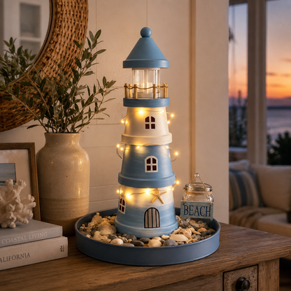 🌊Lighted Coastal Lighthouse Tabletop Decor