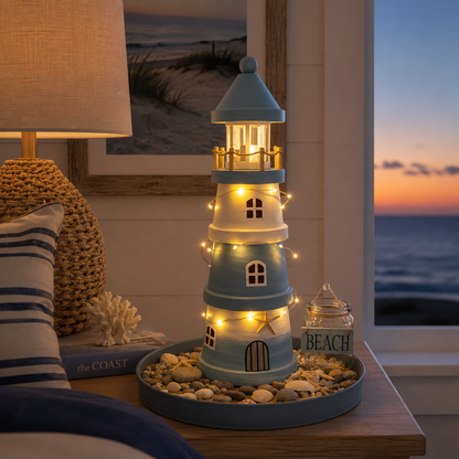 🌊Lighted Coastal Lighthouse Tabletop Decor