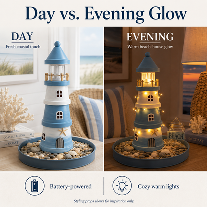 🌊Lighted Coastal Lighthouse Tabletop Decor