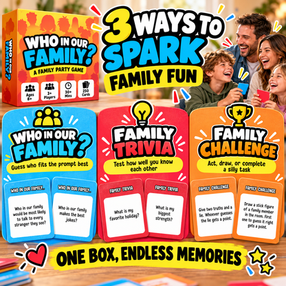 😂 49% OFF Today! Who In Our Family? Hilarious Party Game for Family Game Night