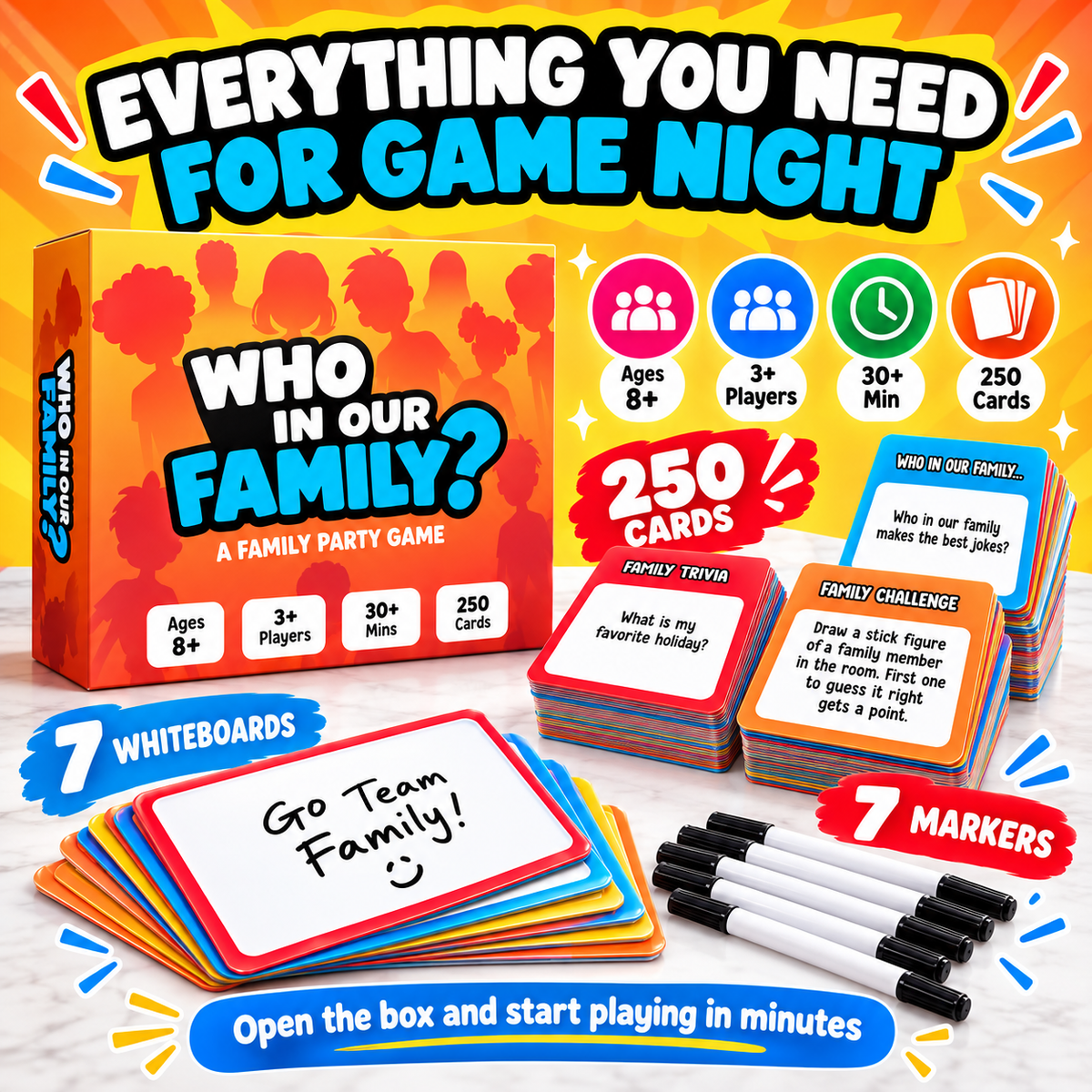 😂 49% OFF Today! Who In Our Family? Hilarious Party Game for Family Game Night