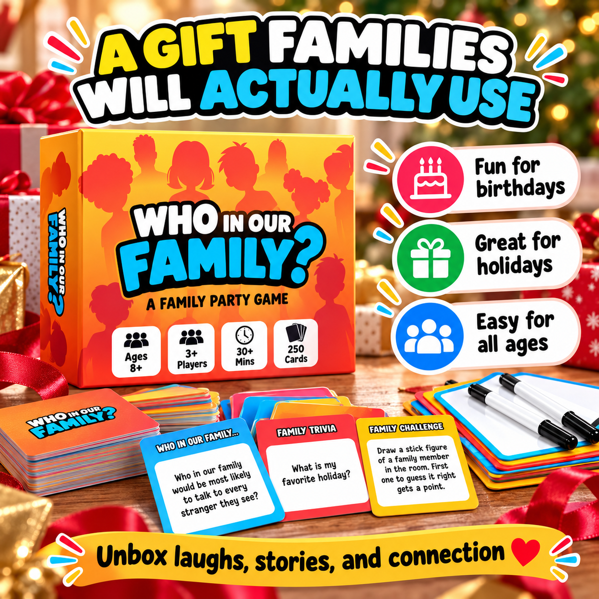 😂 49% OFF Today! Who In Our Family? Hilarious Party Game for Family Game Night