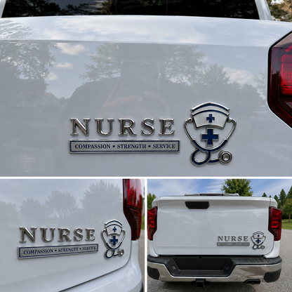 🏆Last Day Promo: 40% OFF! 💉Nurse Compassion Strength Service Car Emblem Metal Badge