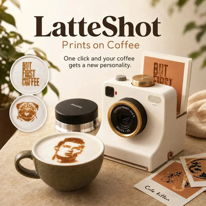 🎃Halloween Deal 40% OFF!🔥Retro Coffee Art Camera – Mechanical Latte Stencil Printer