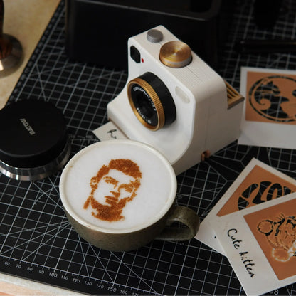 🎃Halloween Deal 40% OFF!🔥Retro Coffee Art Camera – Mechanical Latte Stencil Printer