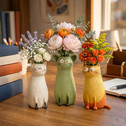 🔥49% OFF - 😻Handcrafted Quirky Cat Vase