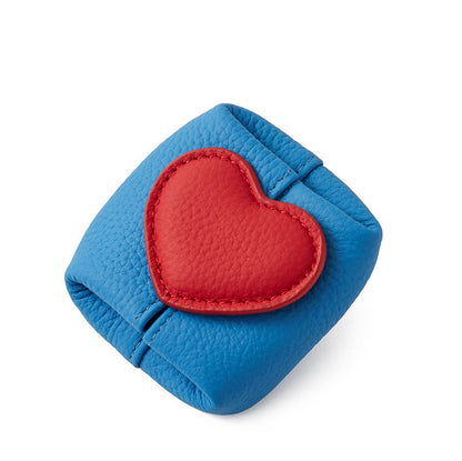 Top-Grain Leather Mini Wallet with a Hint of Heart💝