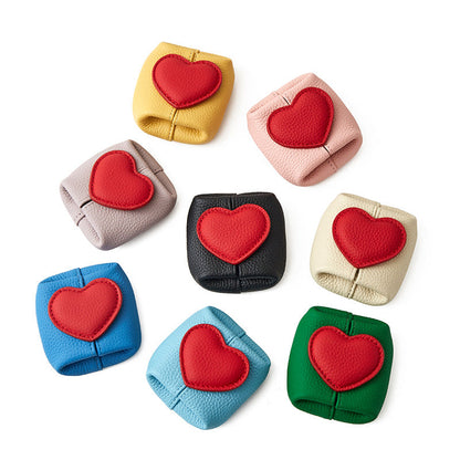 Top-Grain Leather Mini Wallet with a Hint of Heart💝